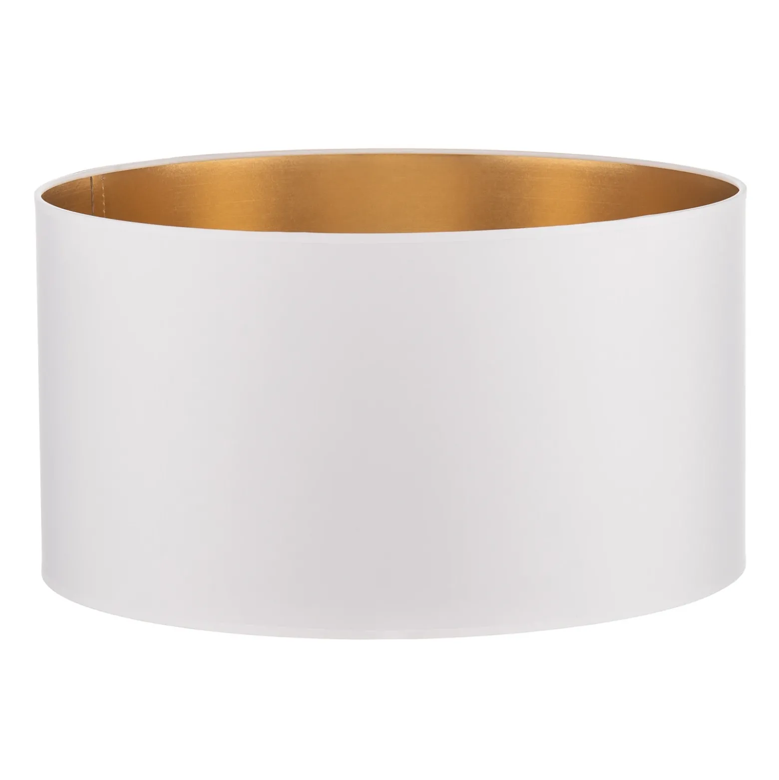 Pantalla Alba, Ø 45 cm, E27, blanco/dorado