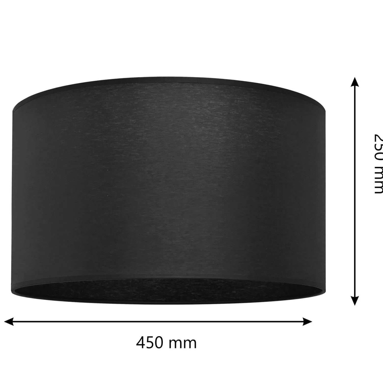 Pantalla Alba, Ø 45 cm, E27, negro
