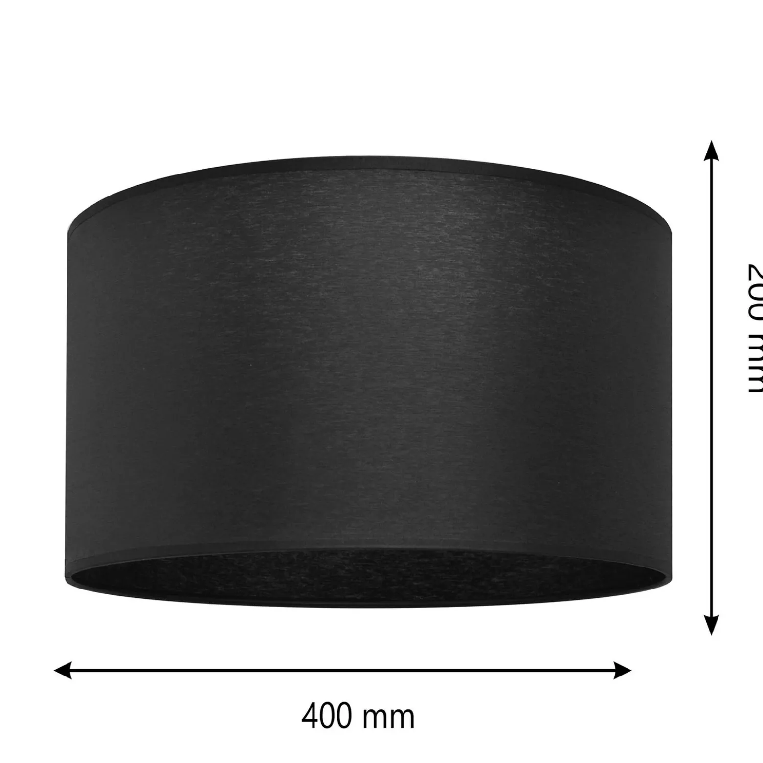 Pantalla Alba, Ø 40 cm, E27, negro