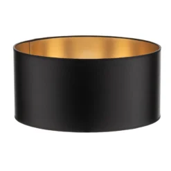 Pantalla Alba, Ø 40 cm, E27, negro/dorado