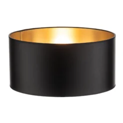 Pantalla Alba, Ø 40 cm, E27, negro/dorado