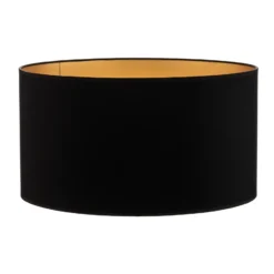 Pantalla Alba, Ø 45 cm, E27, negro/dorado
