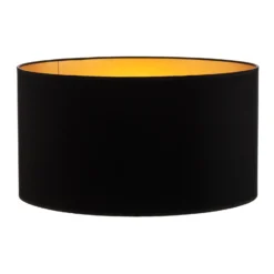 Pantalla Alba, Ø 45 cm, E27, negro/dorado