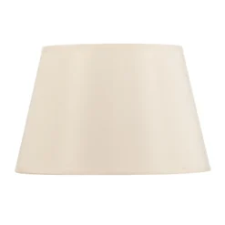 Pantalla Cone Altura 18 cm, chintz crudo/blanco