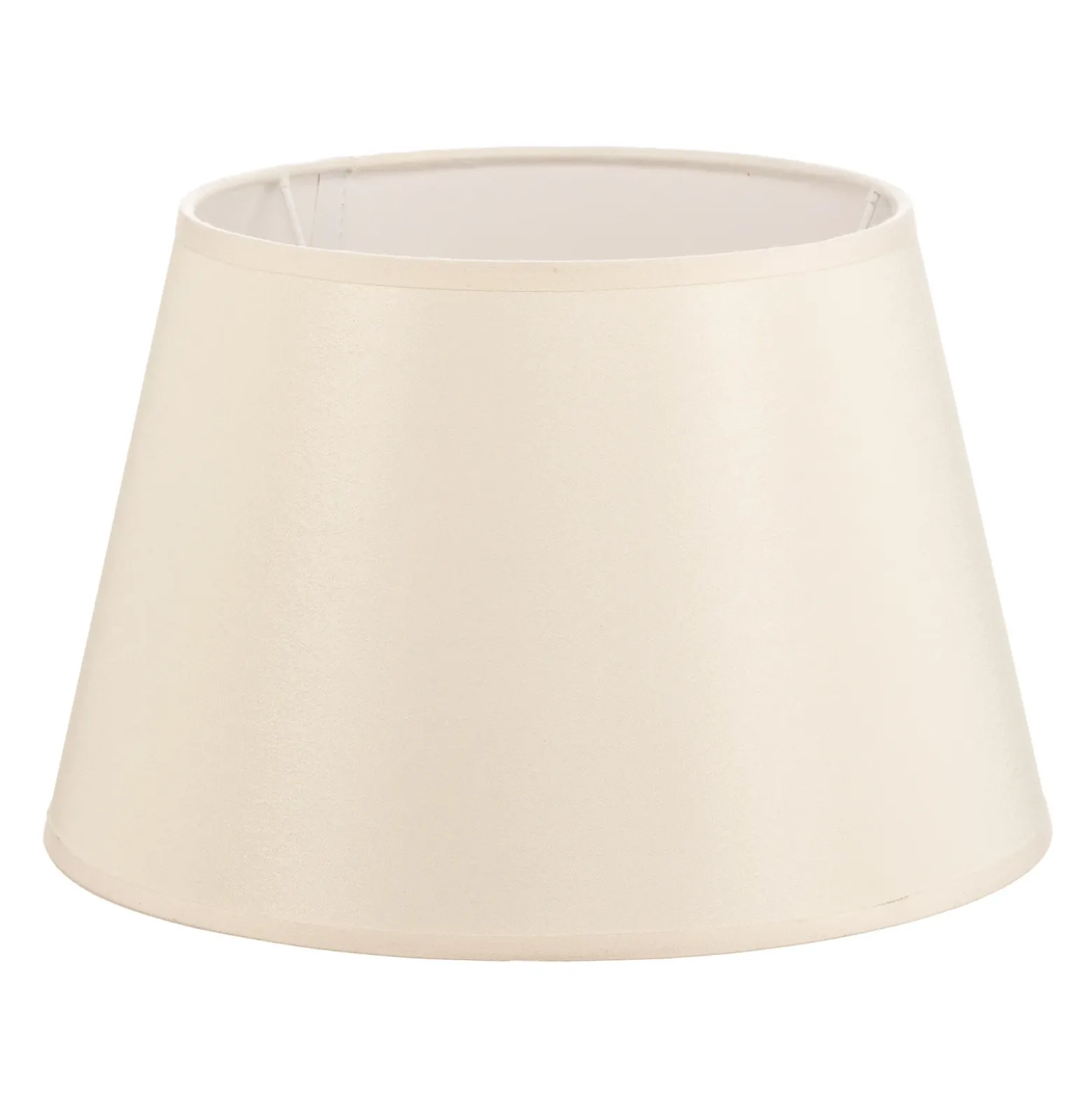 Pantalla Cone Altura 18 cm, chintz crudo/blanco