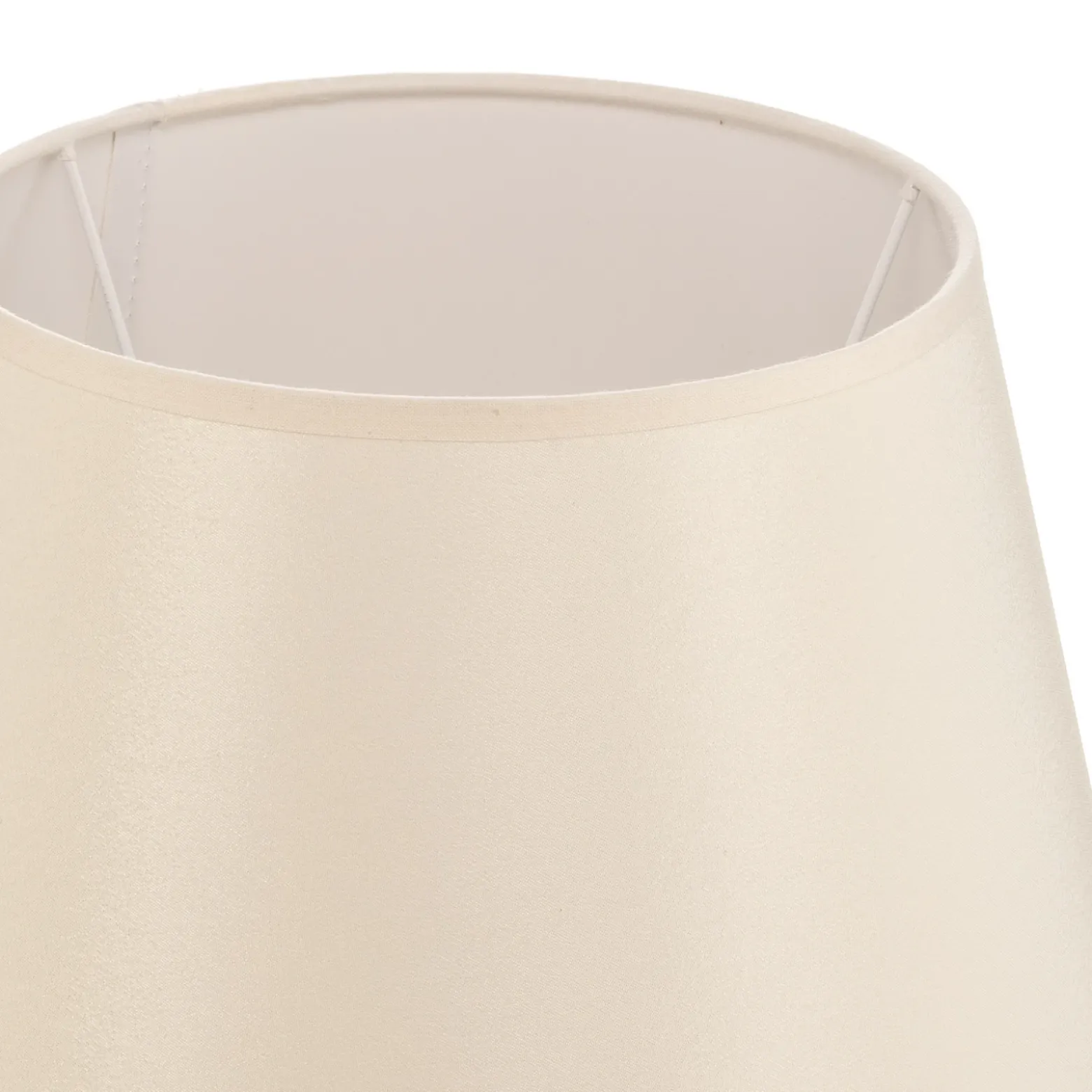 Pantalla Cone Altura 18 cm, chintz crudo/blanco