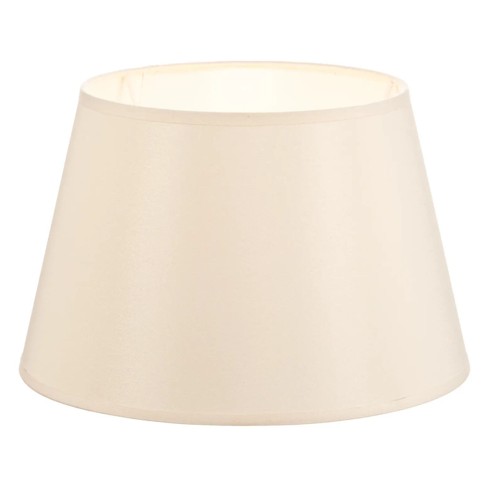 Pantalla Cone Altura 18 cm, chintz crudo/blanco