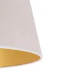 Pantalla Cone Altura 25,5 cm, crudo/dorado