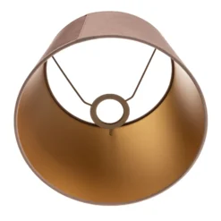 Pantalla Cone Altura 18 cm, rosa/dorado
