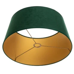 Pantalla Cone Altura 25,5 cm, verde oscuro/dorado