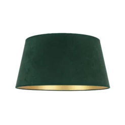 Pantalla Cone Altura 25,5 cm, verde oscuro/dorado