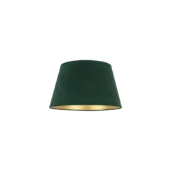 Pantalla Cone Altura 18 cm, verde oscuro/dorado