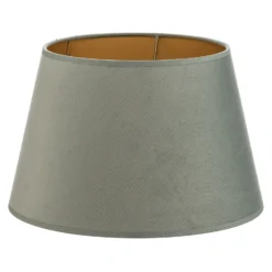 Pantalla Cone Altura 18 cm, verde menta/dorado
