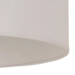 Pantalla de lámpara color marfil, crema, Ø 60 cm, altura 35 cm, tejido