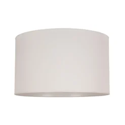 Pantalla de lámpara color marfil, crema, Ø 60 cm, altura 35 cm, tejido