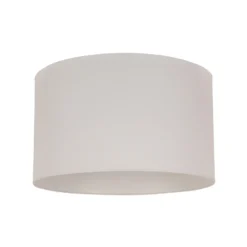 Pantalla de lámpara color marfil, crema, Ø 60 cm, altura 35 cm, tejido