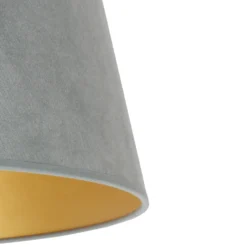 Pantalla de lámpara «Cone», altura 22,5 cm, verde menta/dorado
