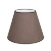 Pantalla de lámpara Cone, marrón, altura 30 cm, de tela