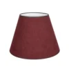 Pantalla de lámpara «Cone», rojo oscuro, altura 30 cm, tejido