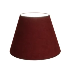 Pantalla de lámpara «Cone», rojo oscuro, altura 30 cm, tejido