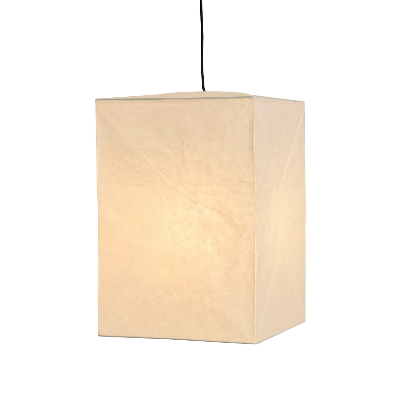 Pantalla de lámpara HAY Cube, altura 55 cm, blanca, de papel