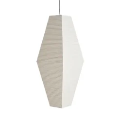 Pantalla de lámpara HAY Prism, altura 110 cm, blanca, papel