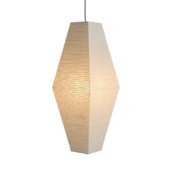 Pantalla de lámpara HAY Prism, altura 110 cm, blanca, papel