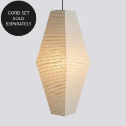 Pantalla de lámpara HAY Prism, altura 110 cm, blanca, papel