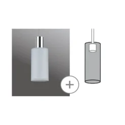Pantalla de lámpara Paulmann URail Valerio 2Easy, gris, Ø 10 cm