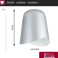 Pantalla de lámpara Paulmann URail Alvaro, blanco/cromo, DecoSystems