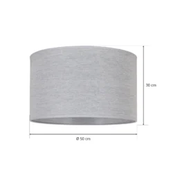 Pantalla de lámpara «Roller», gris, Ø 50 cm, altura 30 cm
