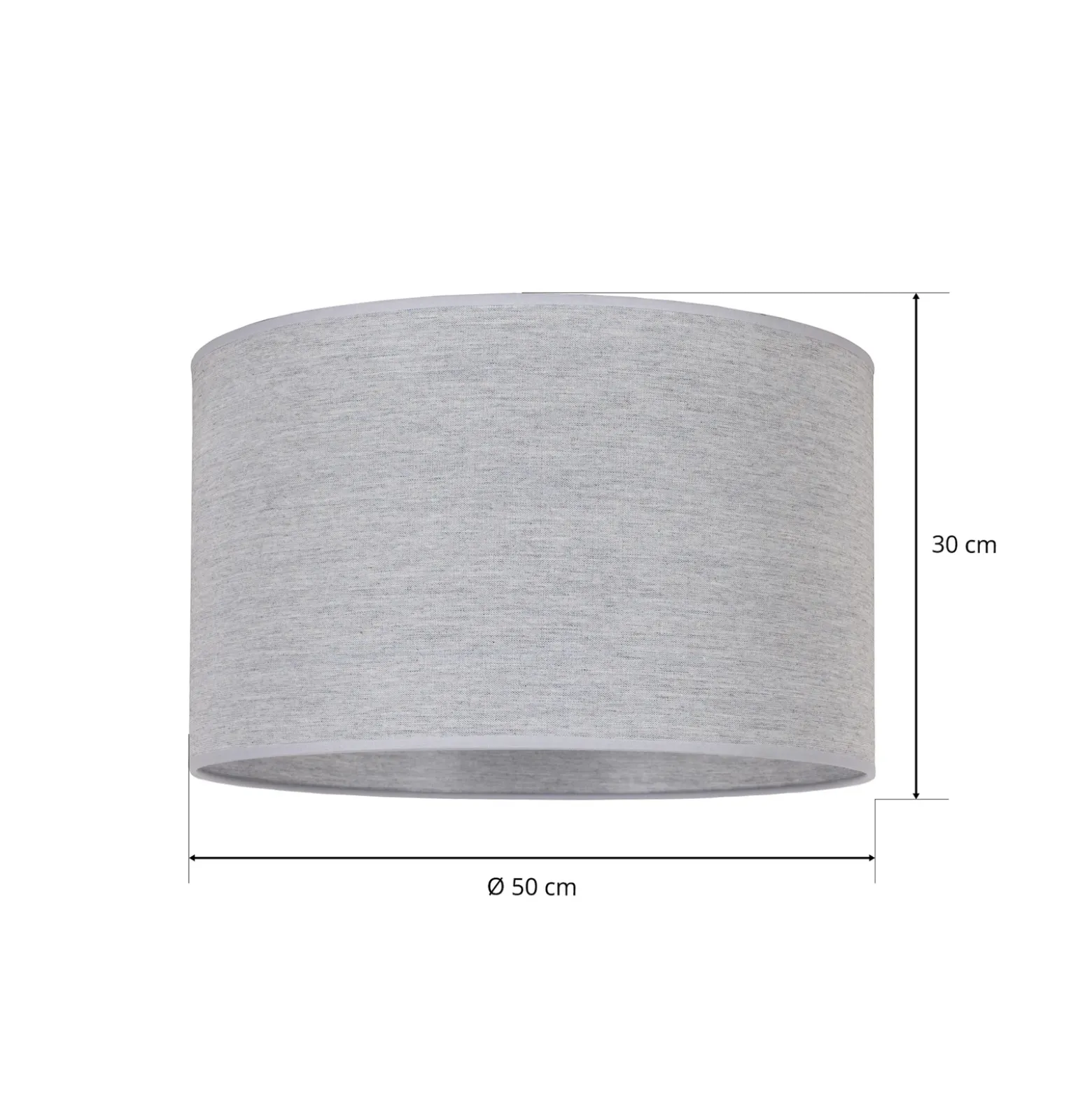 Pantalla de lámpara «Roller», gris, Ø 50 cm, altura 30 cm