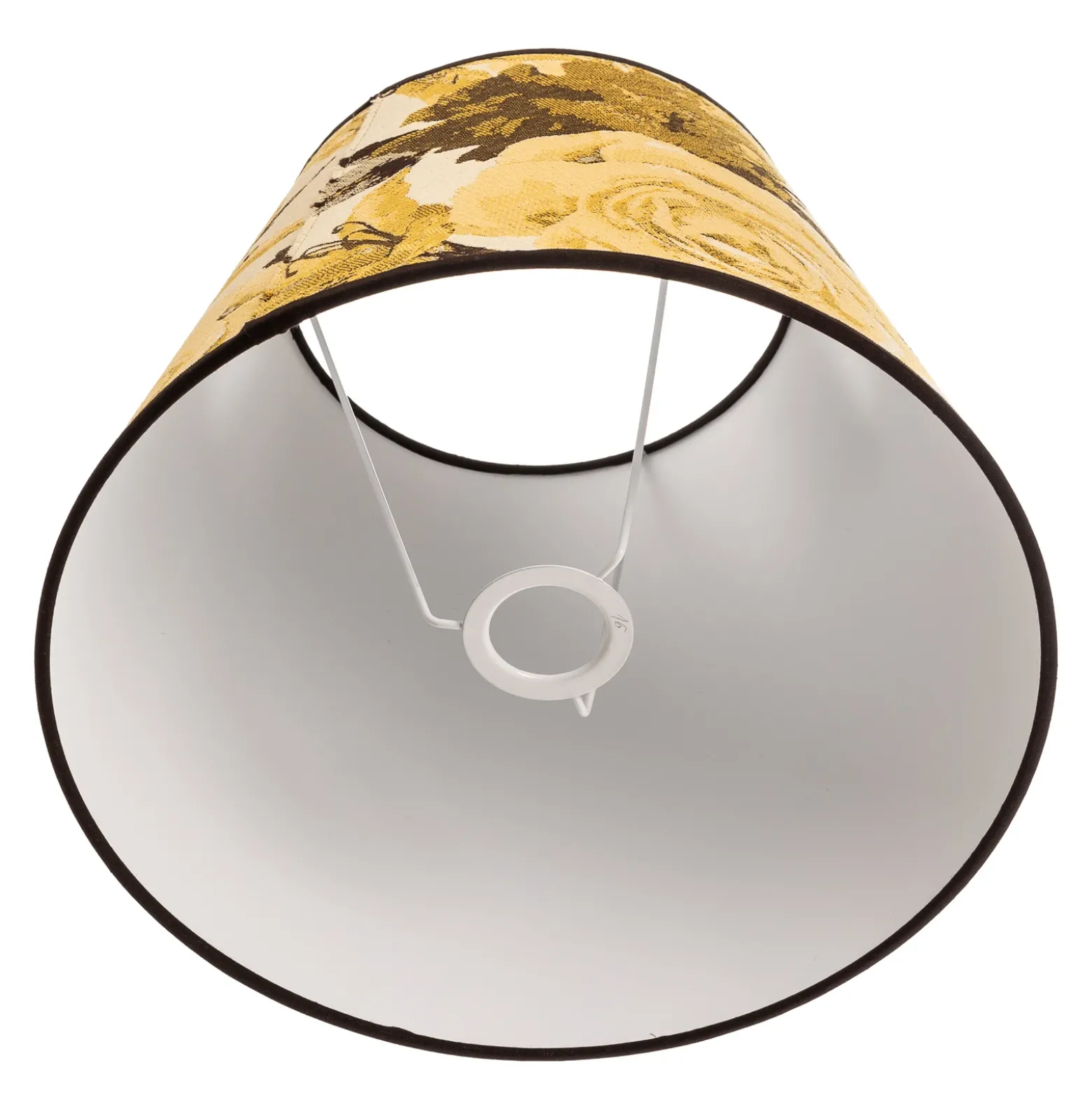 Pantalla de lámpara Sofia, altura 25 cm, estampado floral amarillo
