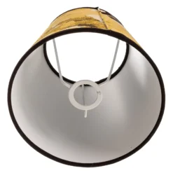 Pantalla de lámpara Sofia Altura 15,5 cm, estampado floral amarillo