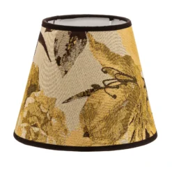 Pantalla de lámpara Sofia Altura 15,5 cm, estampado floral amarillo