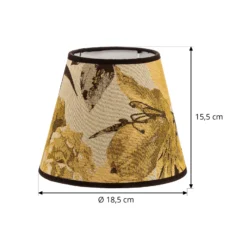 Pantalla de lámpara Sofia Altura 15,5 cm, estampado floral amarillo