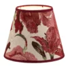 Pantalla de lámpara Sofia Altura 15,5 cm, estampado floral rojo
