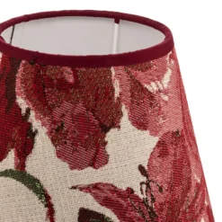Pantalla de lámpara Sofia Altura 15,5 cm, estampado floral rojo