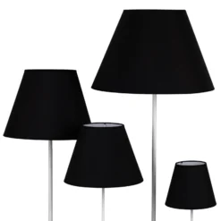 Pantalla de lámpara Sofia Altura 25 cm, blanco/negro