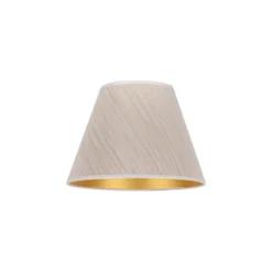 Pantalla de lámpara Sofia Altura 21 cm, rayas blancas/doradas