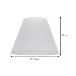 Pantalla de lámpara Sofia Altura 25 cm, crudo/blanco