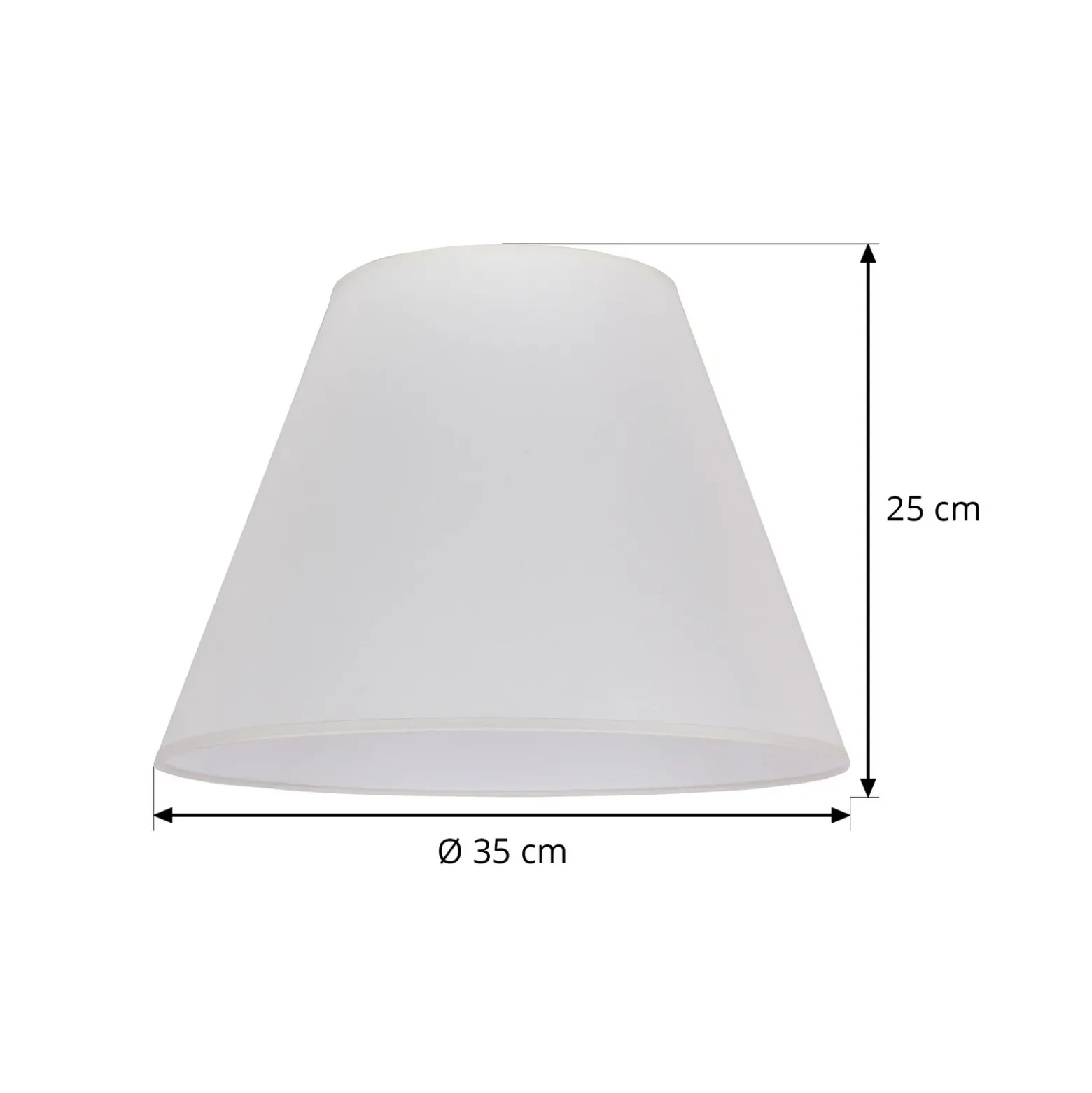 Pantalla de lámpara Sofia Altura 25 cm, crudo/blanco