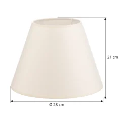 Pantalla de lámpara Sofia Altura 21 cm, crudo/blanco