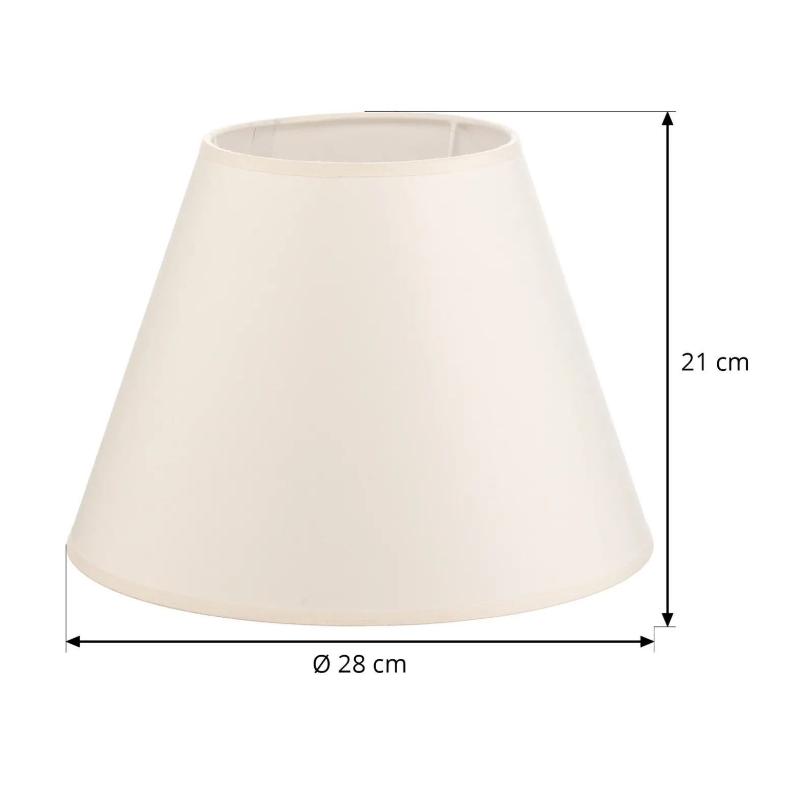 Pantalla de lámpara Sofia Altura 21 cm, crudo/blanco