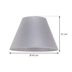 Pantalla de lámpara Sofia Altura 31 cm, gris veroni