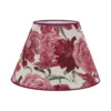 Pantalla de lámpara Sofia, altura 31 cm, estampado floral rojo