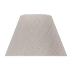 Pantalla de lámpara Sofia Altura 31 cm, rayas blancas y doradas