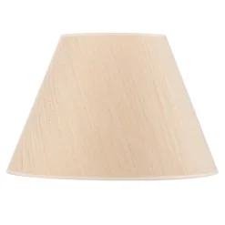 Pantalla de lámpara Sofia Altura 31 cm, rayas blancas y doradas