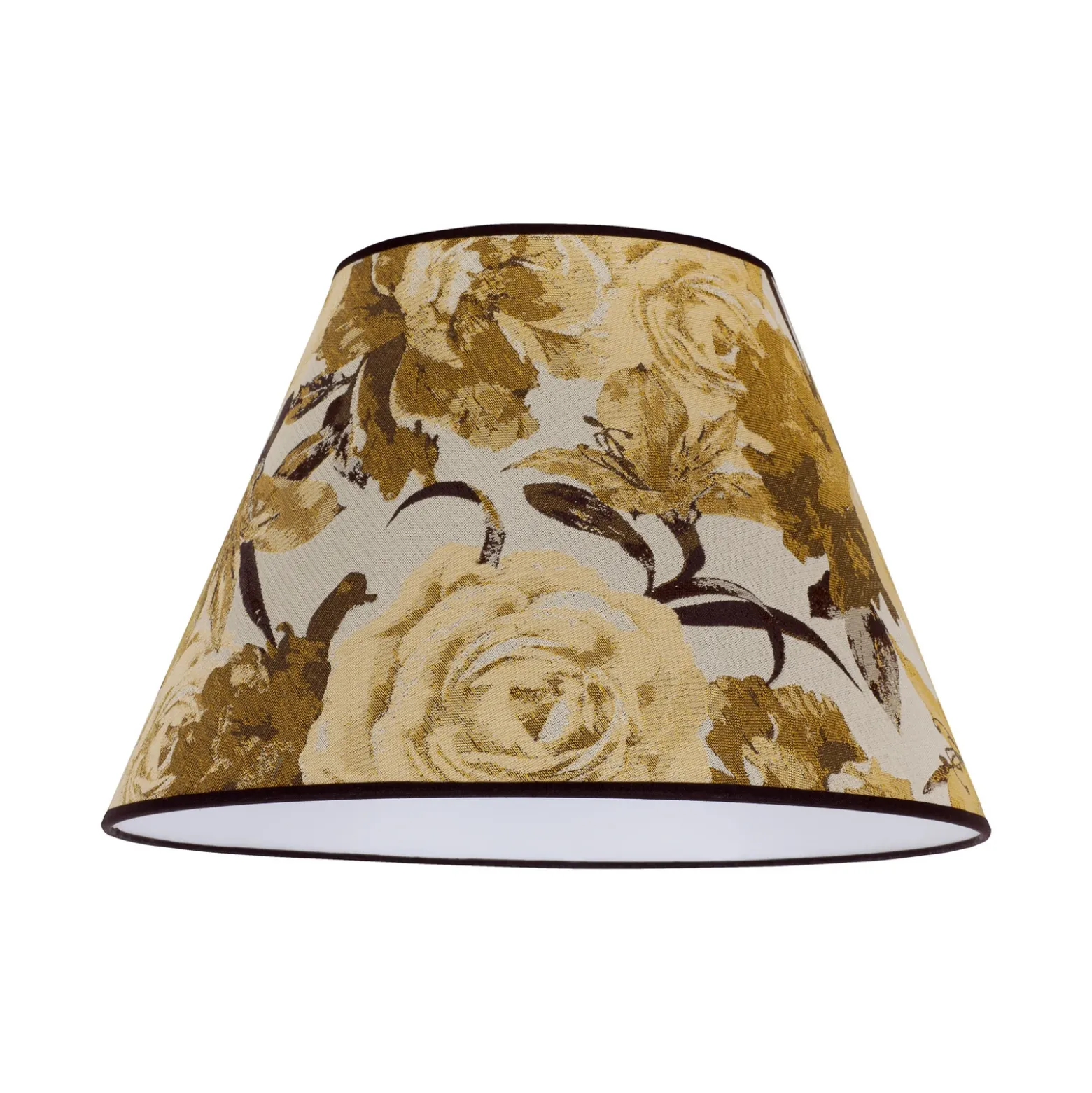 Pantalla de lámpara Sofia, altura 31 cm, estampado floral amarillo