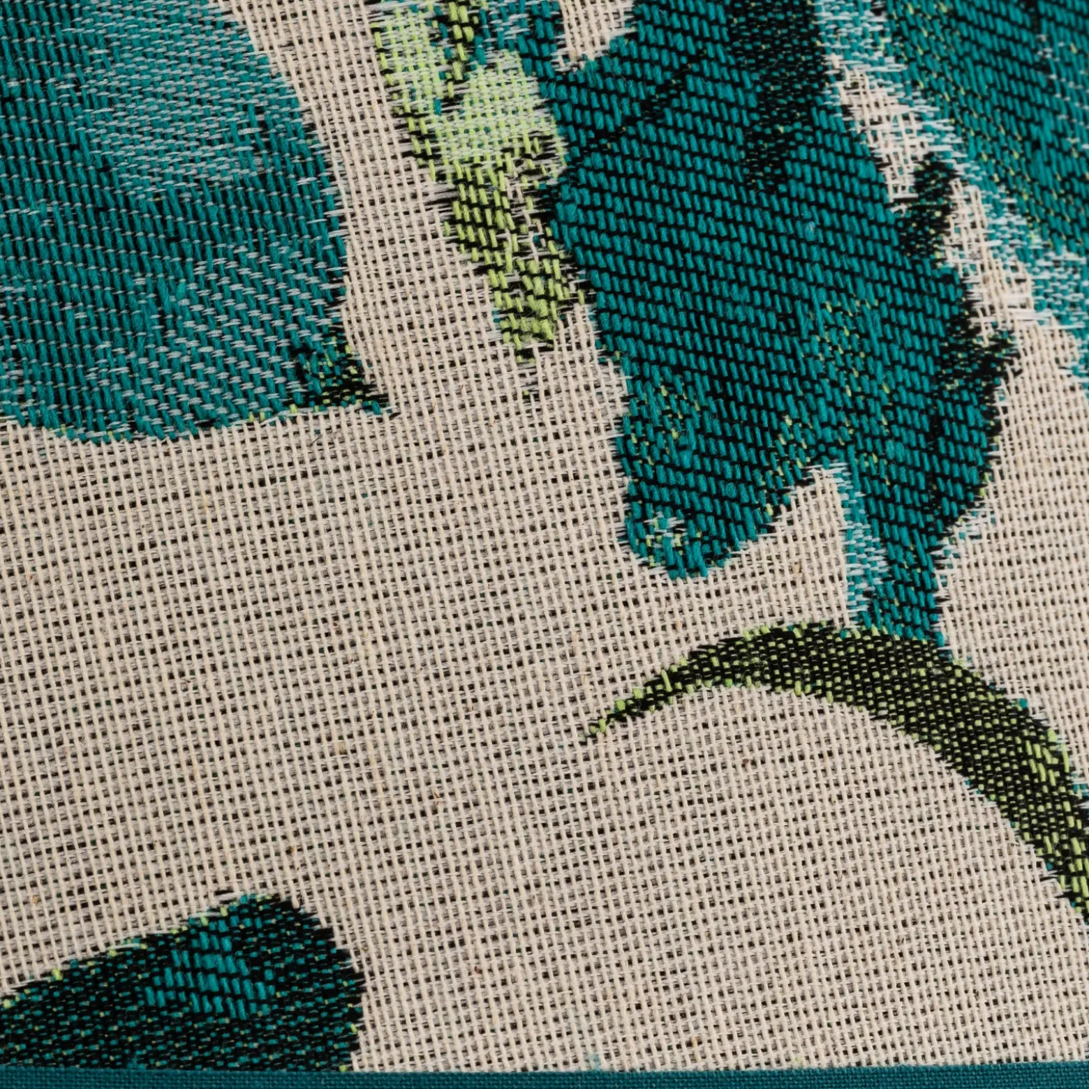 Pantalla de lámpara Sofia, altura 21 cm, estampado floral turquesa